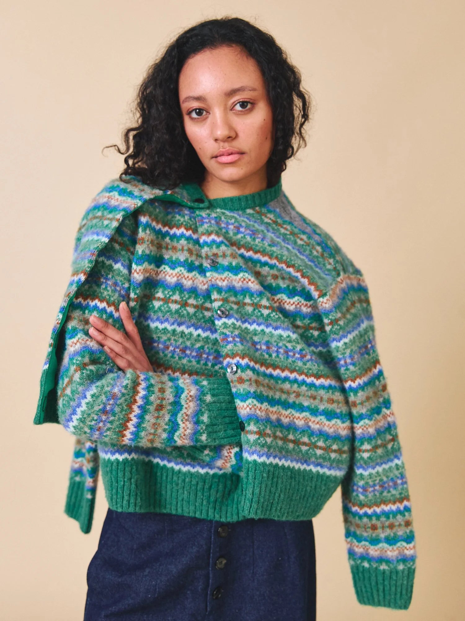 Sideline Poppy Green Mix Jumper