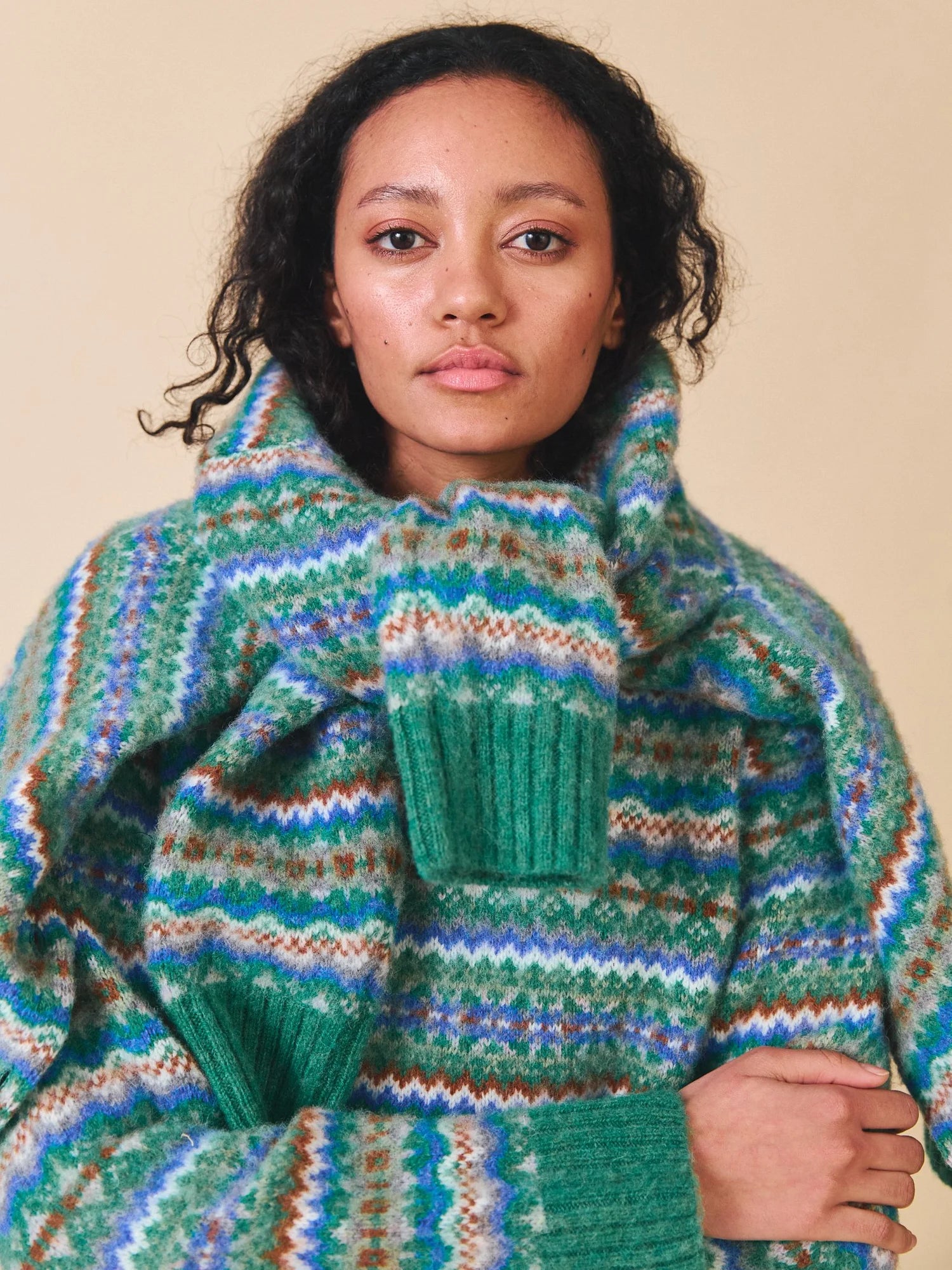 Sideline Poppy Green Mix Jumper
