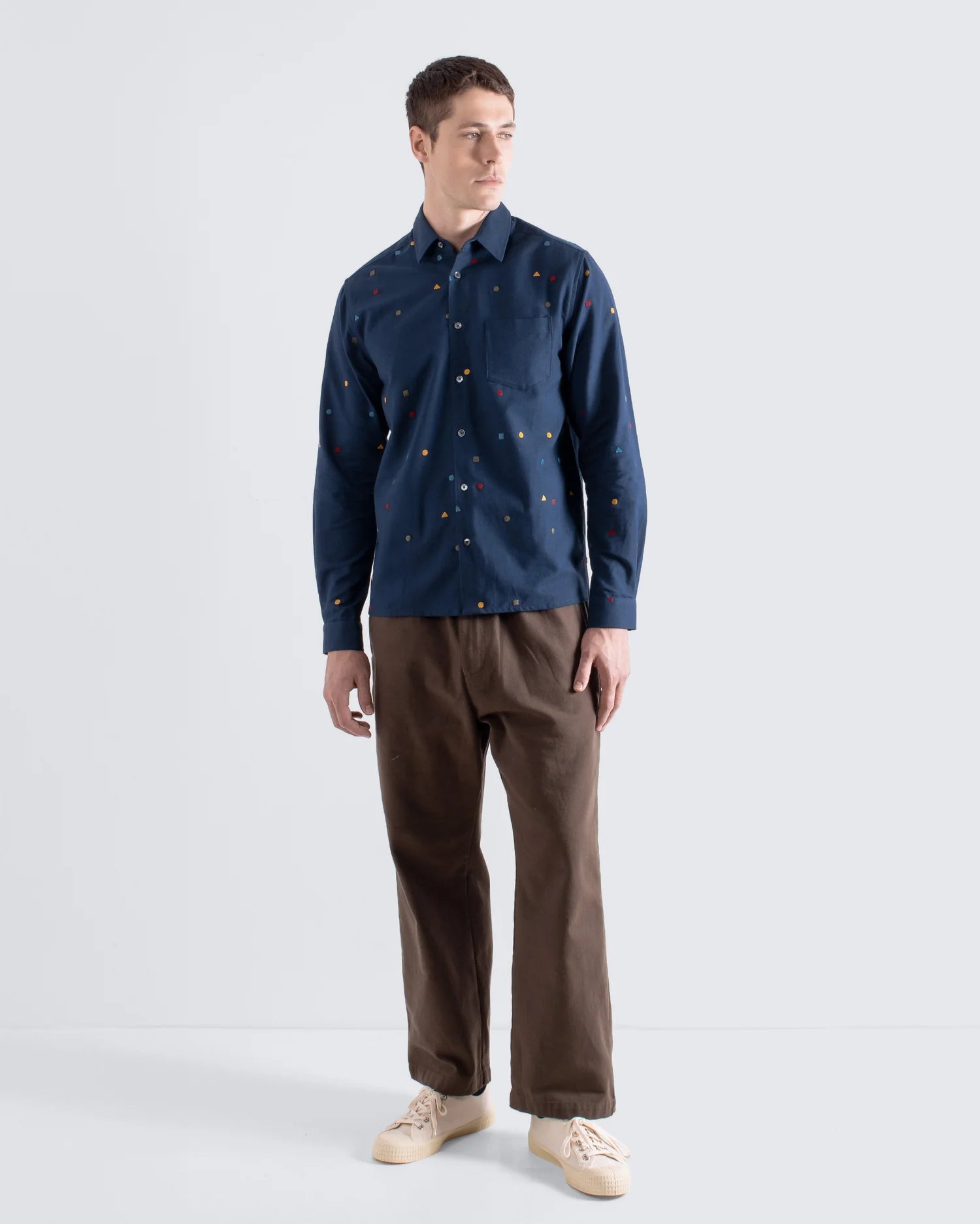 Far Afield Shapes Navy Shirt