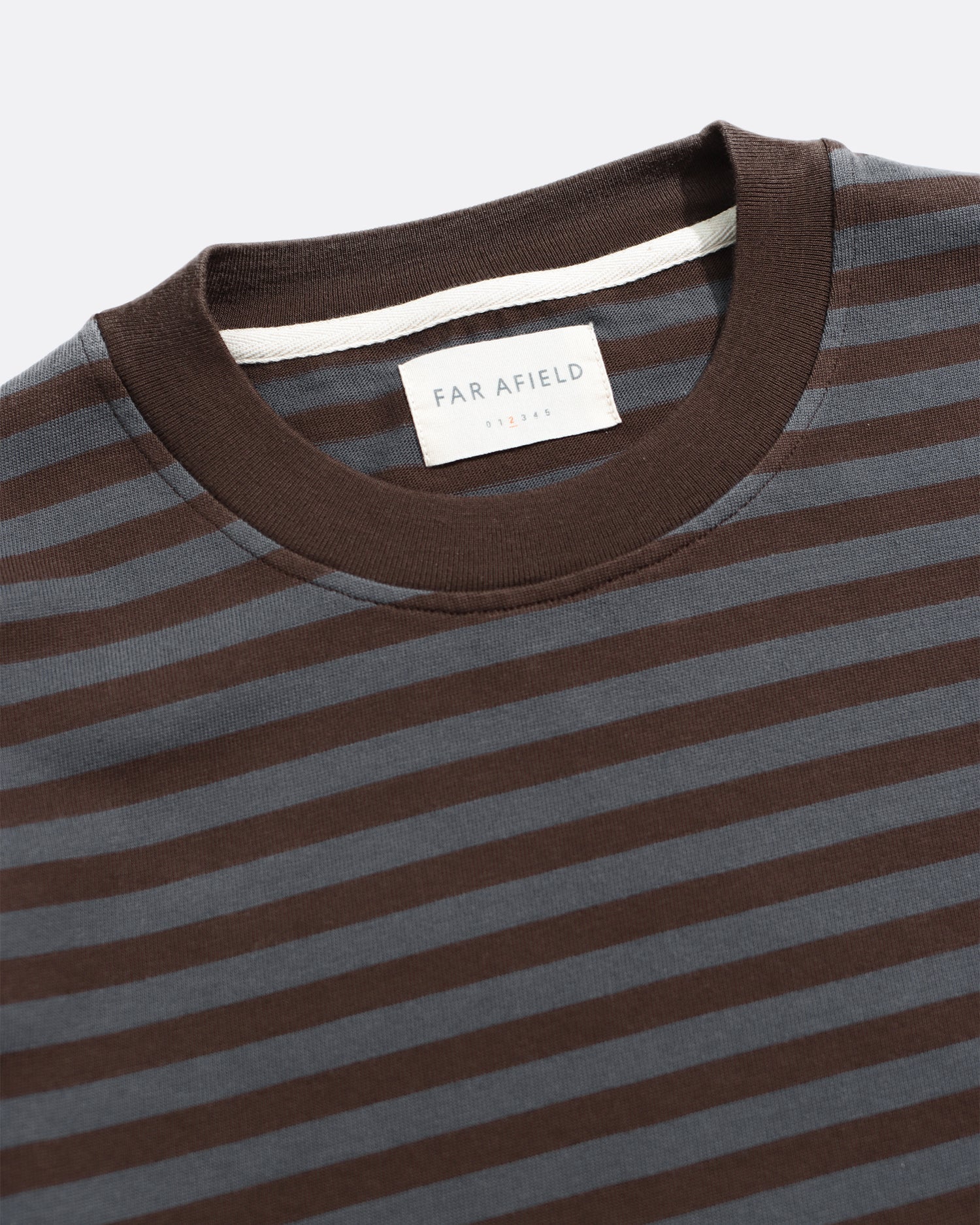 Far Afield Breton Brown Stripe Longsleeve T-shirt