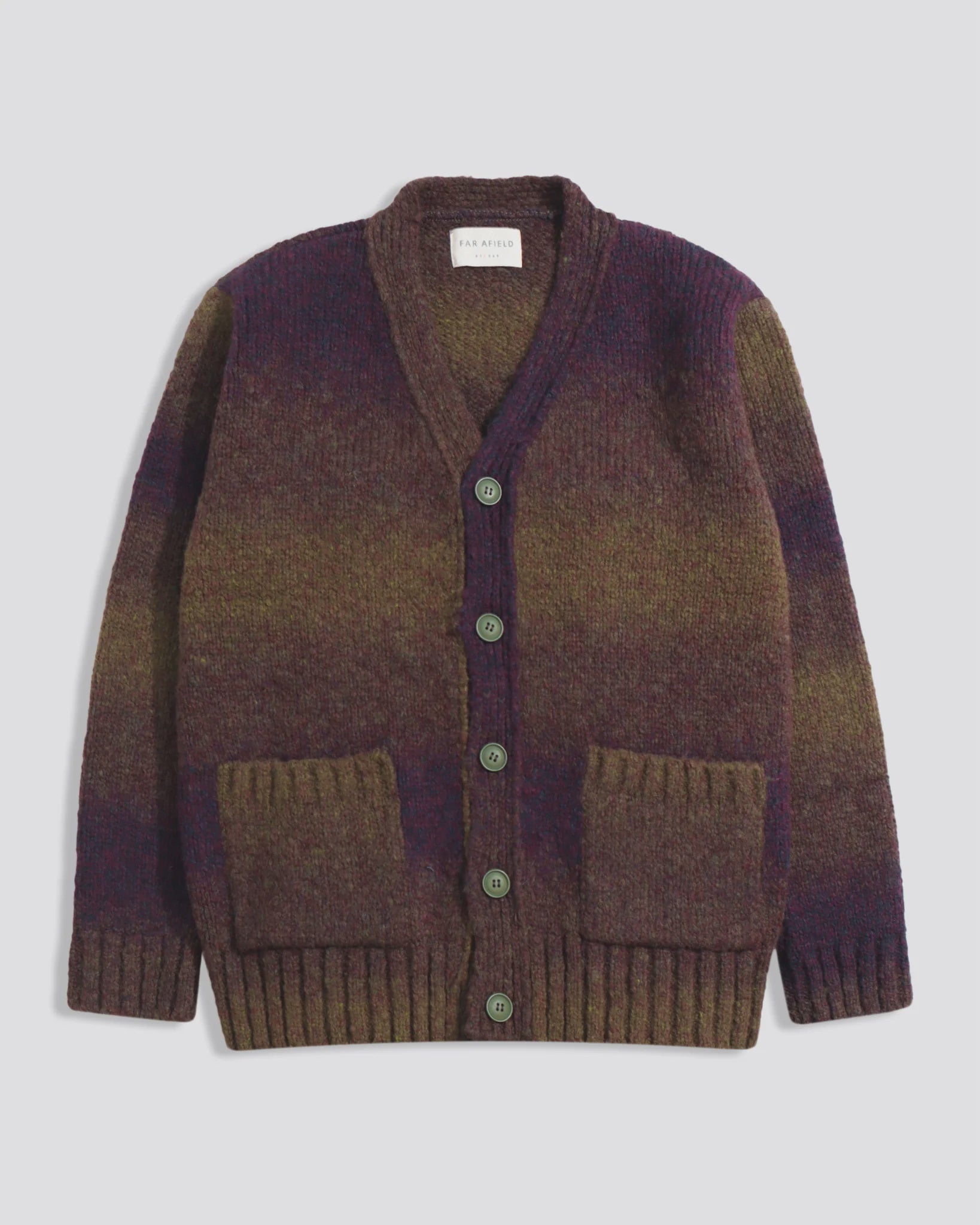 Far Afield Buckley Purple Green Cardigan
