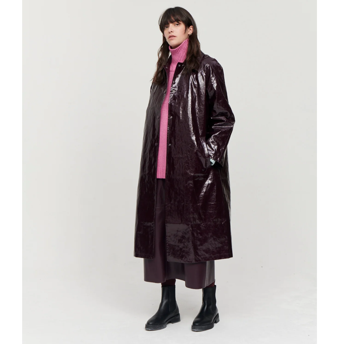 Jakke Cassie Patent Burgundy Mac