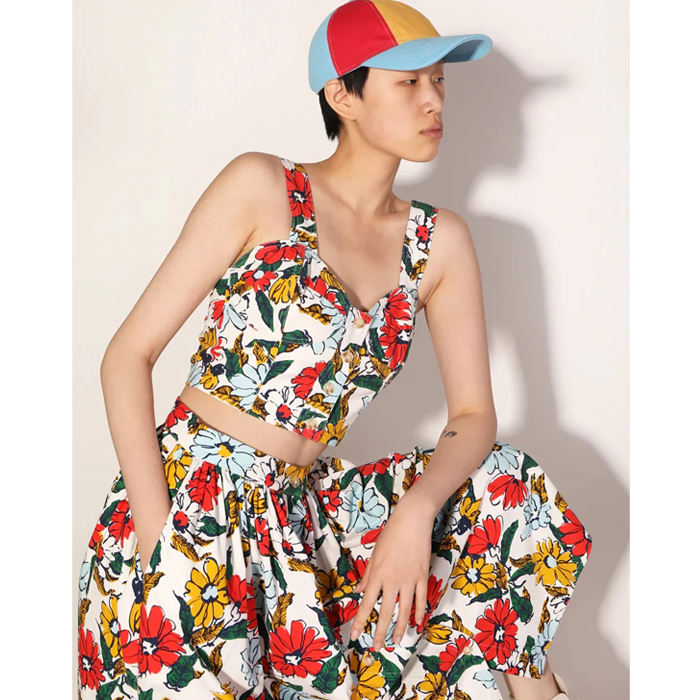 L.F Markey Cosmos Floral Elm Bralet
