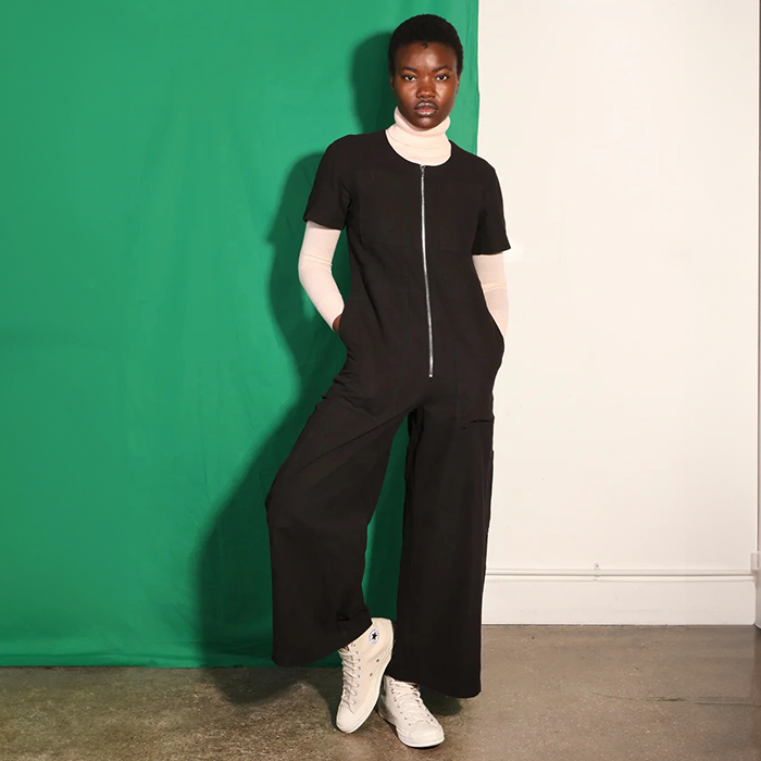 L.F Markey Felix Black Boilersuit