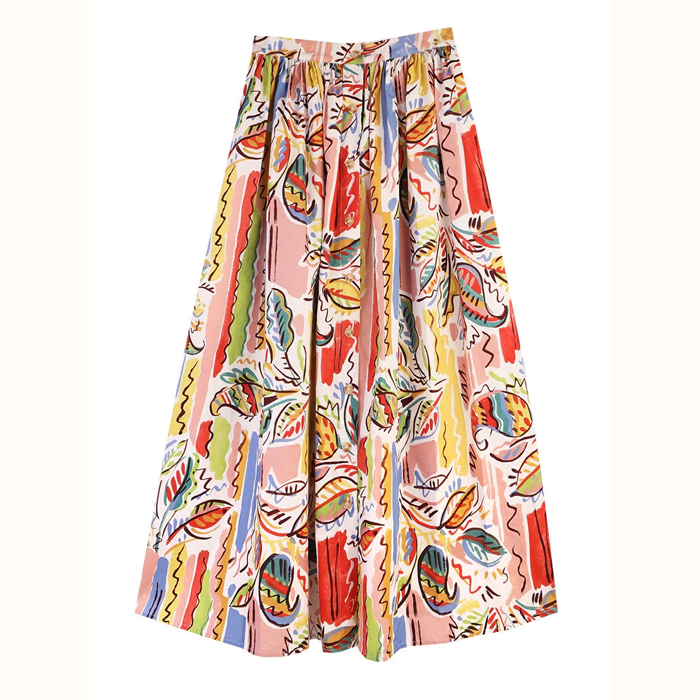 L.F Markey Isaac Painted Paisley Skirt