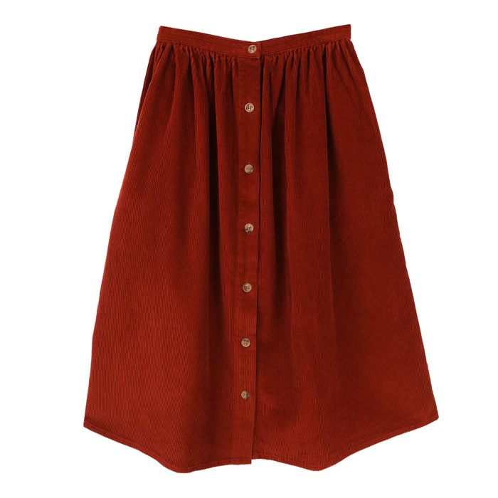 L.F Markey Isaak Rust Midi Skirt