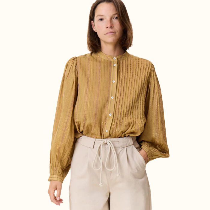 Leon & Harper Charlie Stripe Yellow Blouse