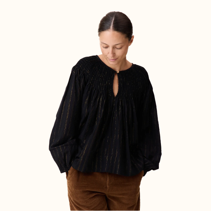 Leon & Harper Choumi Black Stripe Blouse