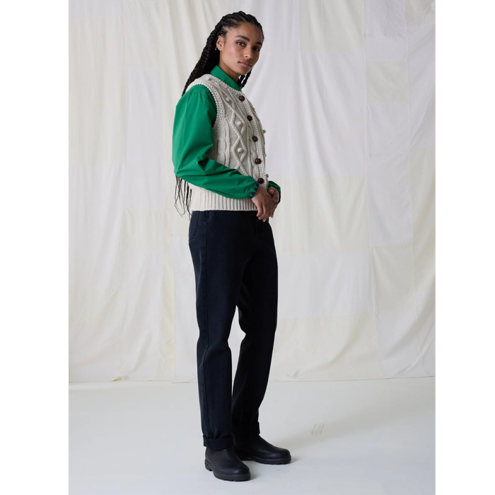 Leon & Harper Milka Sea Off White Waistcoat