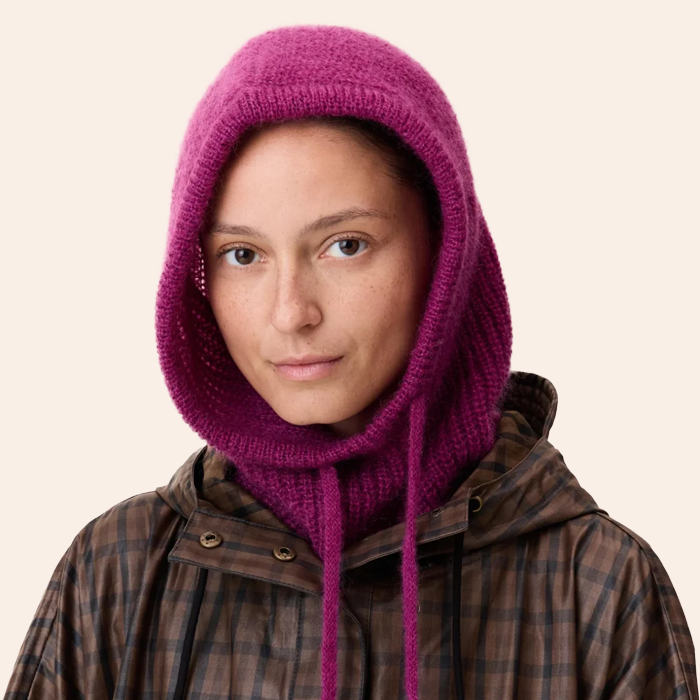 Leon & Harper Minot Core Fuchsia Knit Hood