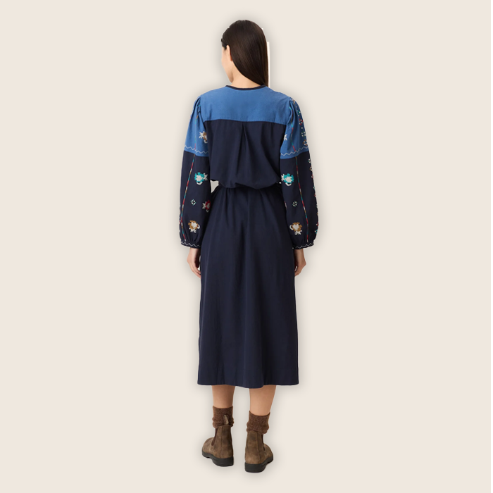Leon & Harper Ruoki Blue Brd Dress
