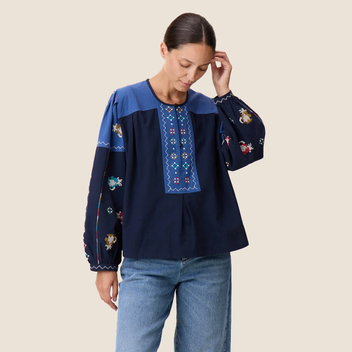 Leon & Harper Ruoki Blue Brd Dress