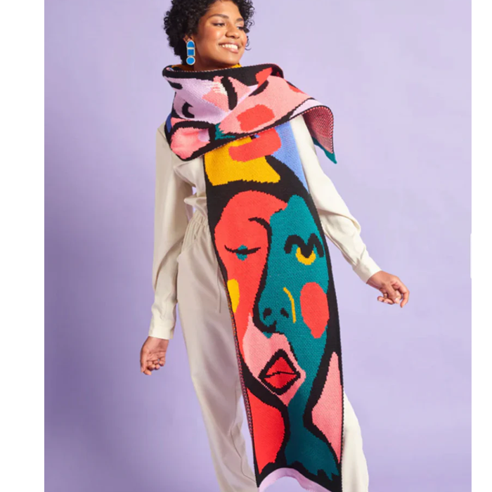 Miss PomPom Abstract Scarf