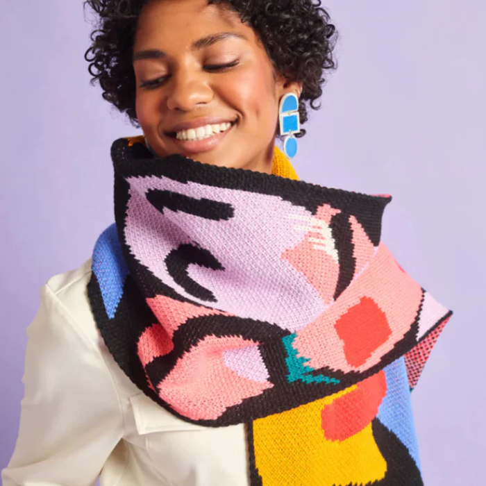 Miss PomPom Abstract Scarf