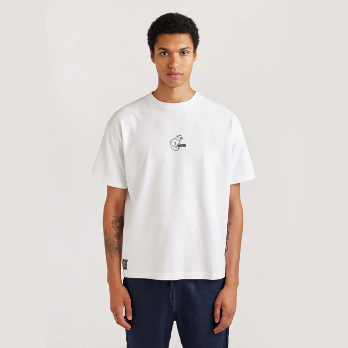 Percival Cotter Cat White T-shirt