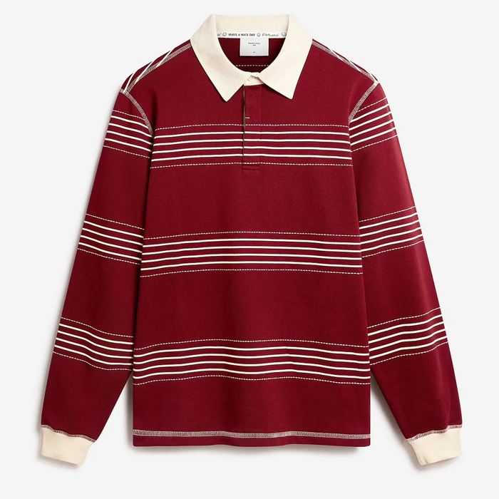 Percival Editor Burgundy Rugby Top
