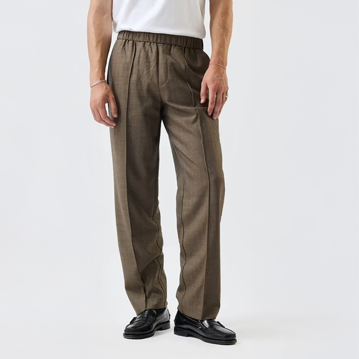 Percival Grounds Relaxed Herringbone Trousers