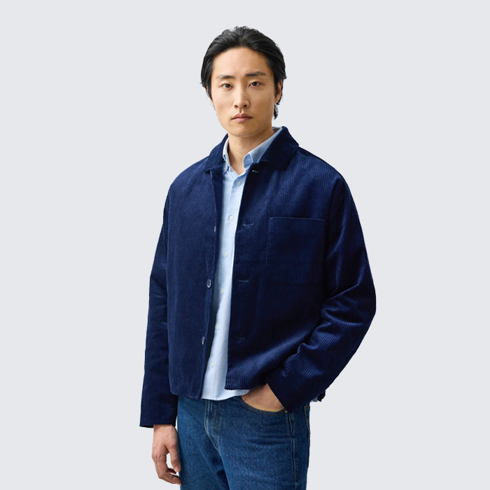 Percival Navy Cord Overshirt