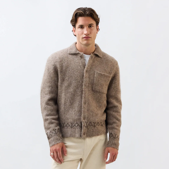 Percival Novel Oak Brown Cardigan