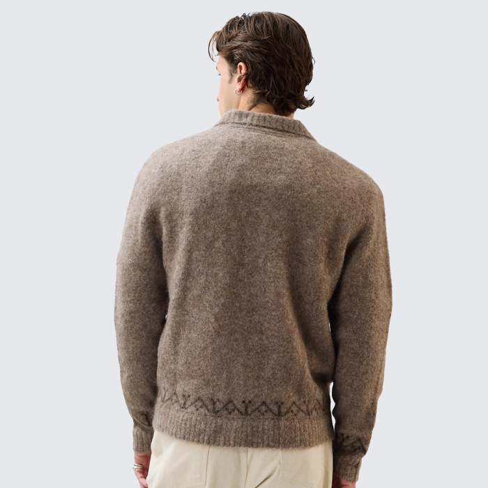 Percival Novel Oak Brown Cardigan