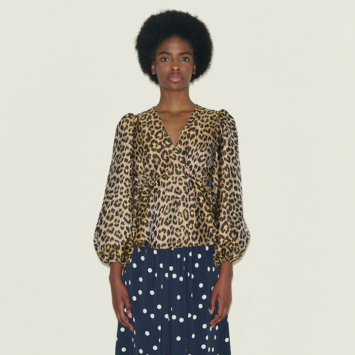 Samdi Bella Leopard Jacquard Top