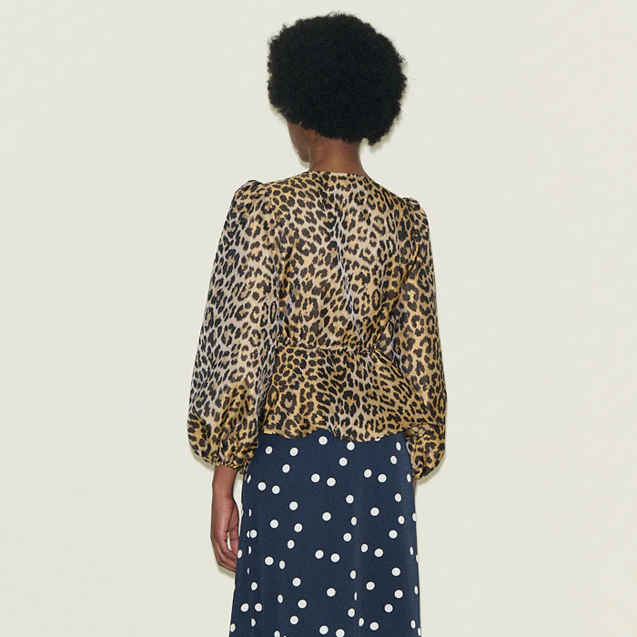 Samdi Bella Leopard Jacquard Top