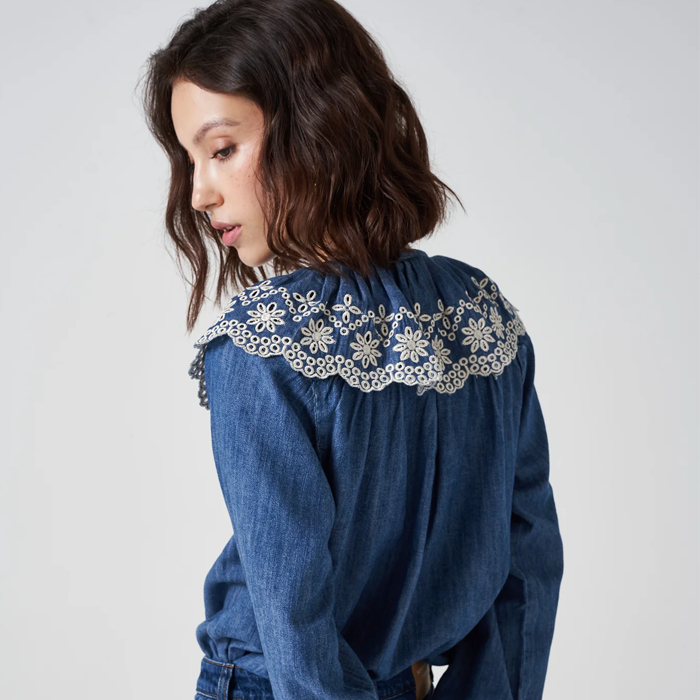Seventy & Mochi Dylan Denim Blouse