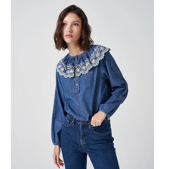 Seventy & Mochi Dylan Denim Blouse