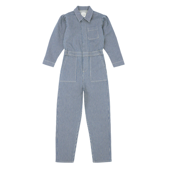 Seventy + Mochi Lorna Stripe Denim Jumpsuit