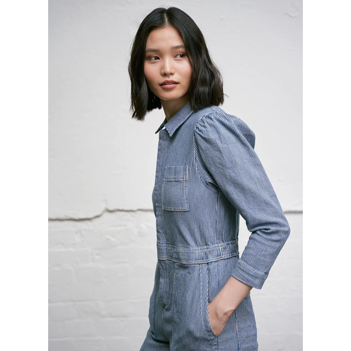 Seventy + Mochi Lorna Stripe Denim Jumpsuit