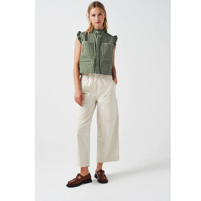 Seventy + Mochi Louis Ecru Hemp Cargo Pants