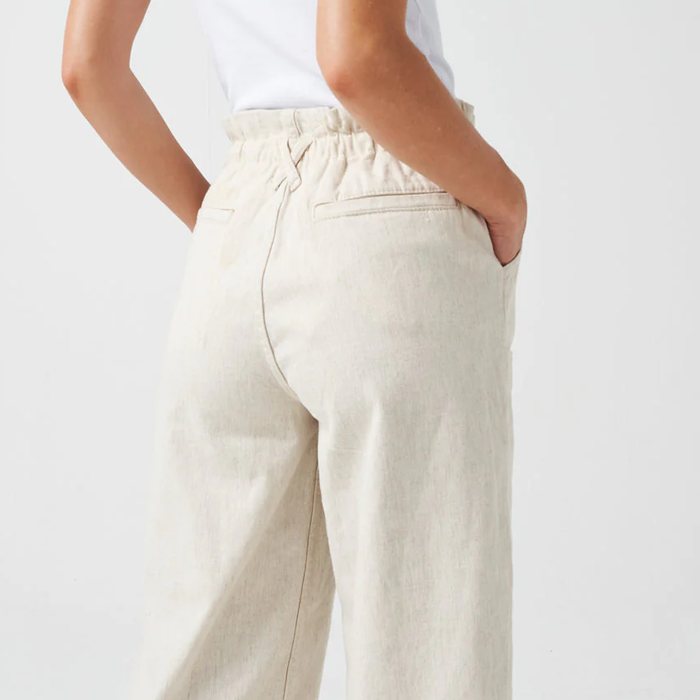 Seventy + Mochi Louis Ecru Hemp Cargo Pants