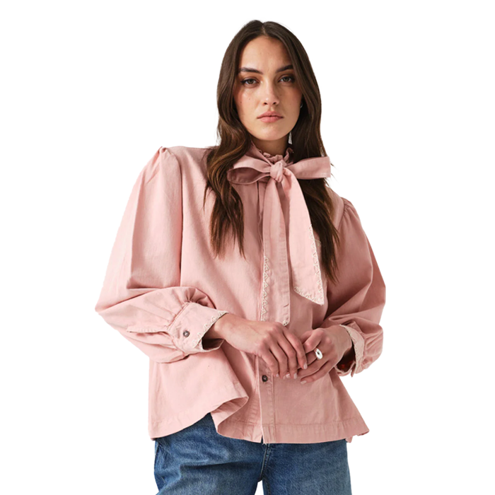 Seventy & Mochi Poet Peony Pink Blouse