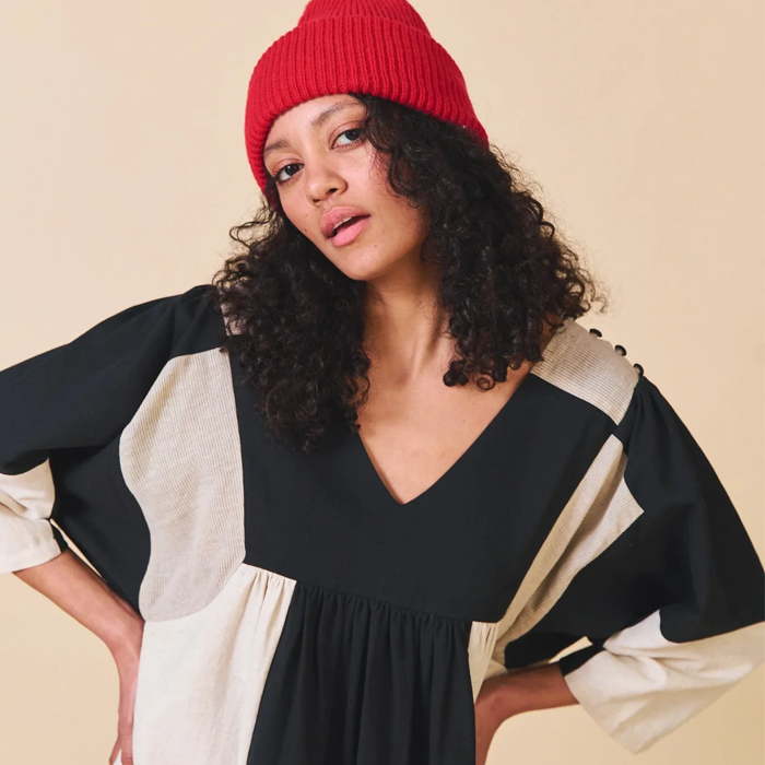 Sideline Betty Mono Mix Dress