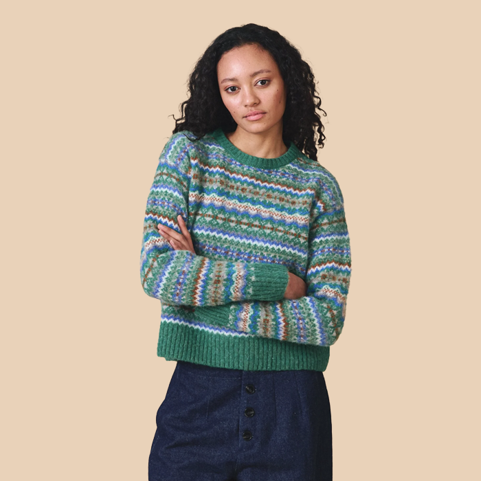 Sideline Poppy Green Mix Jumper