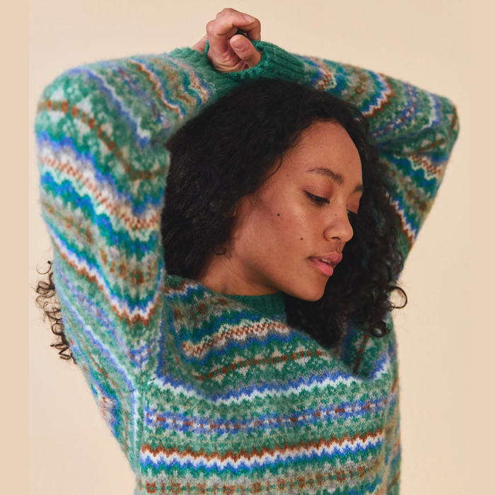 Sideline Poppy Green Mix Jumper