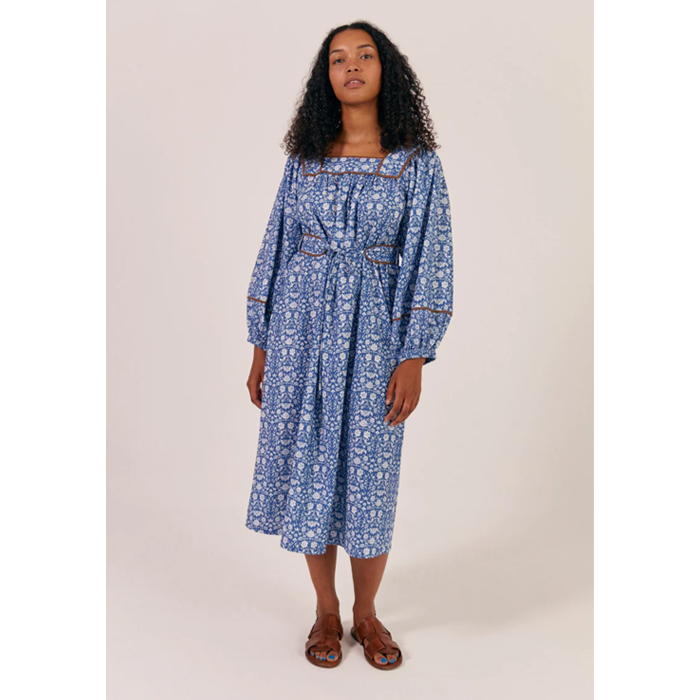 Sideline Rita Blue Print Dress