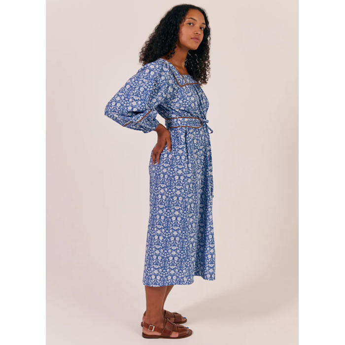 Sideline Rita Blue Print Dress