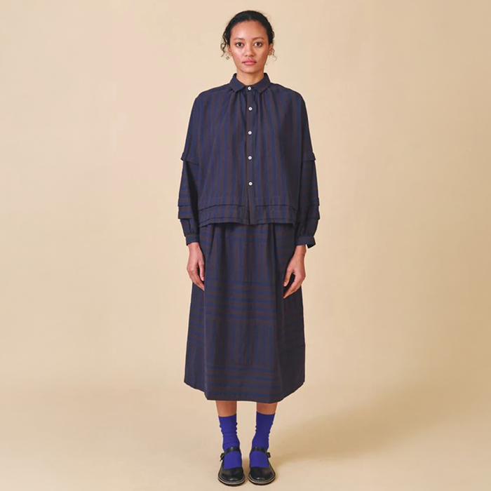 Sideline Sky Stripe Skirt
