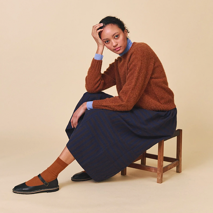 Sideline Sky Stripe Skirt