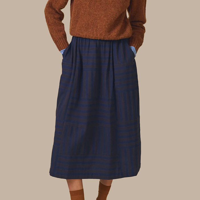 Sideline Sky Stripe Skirt