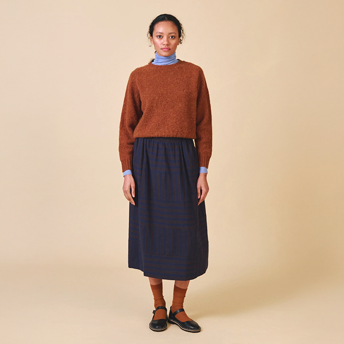 Sideline Sky Stripe Skirt
