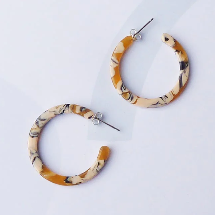 Custom Made Saffron Slim Midi Hoop Earrings