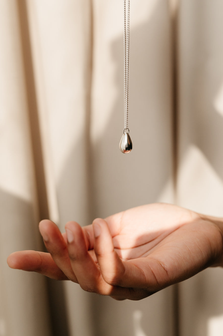 Studio Adorn Sterling Silver Droplet Pendant Necklace