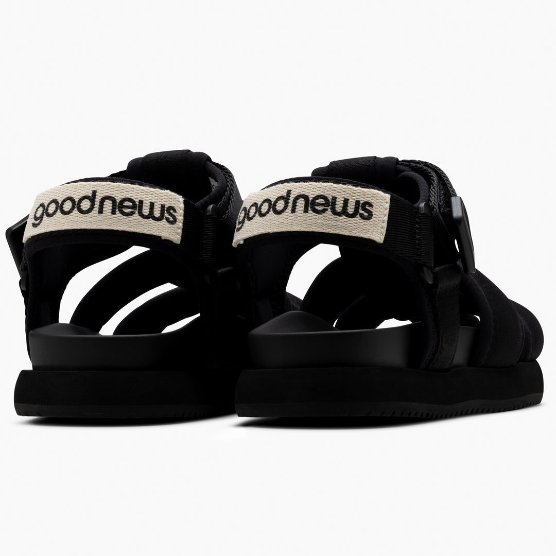 Good News Shoes Black Goat Sandals