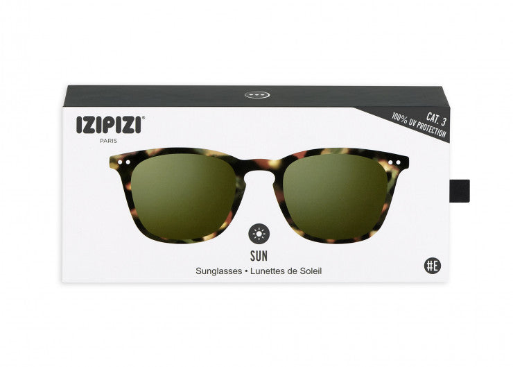 Izipizi #E Tortoise Green Lens Sunglasses