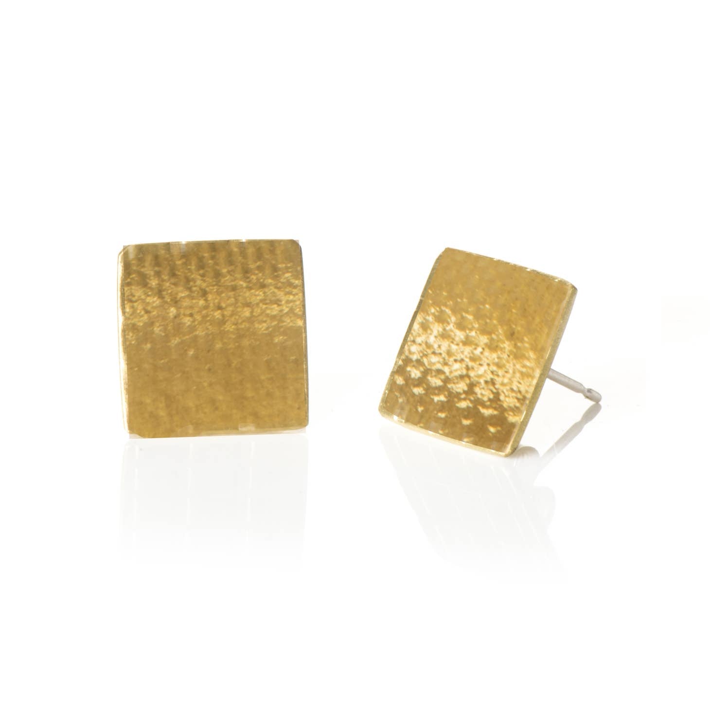 Just Trade Textured Maya Square Stud Earrings