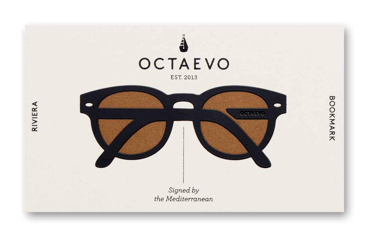 Octaevo Riviera Black Sunglasses Bookmark