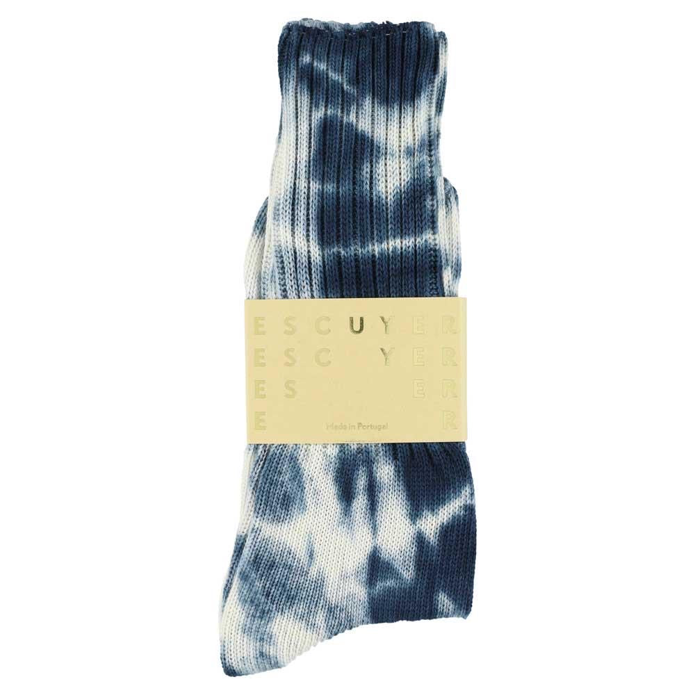 Escuyer Men’s Tie Dye Off White Graphite Socks