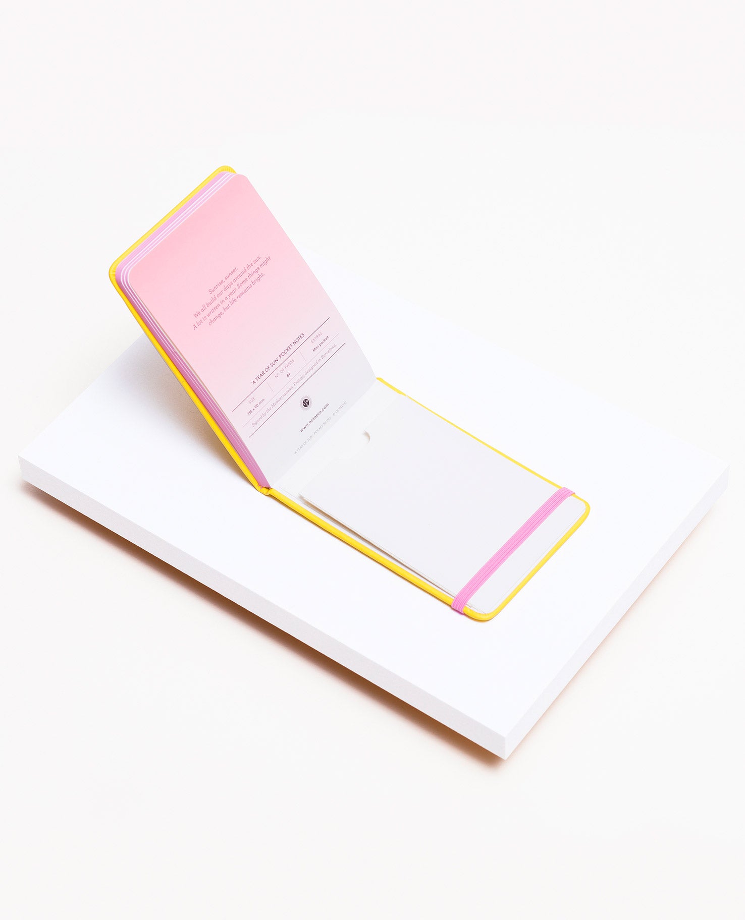 Octaevo Pocket Notes A Year Of Sun Yellow Notebook